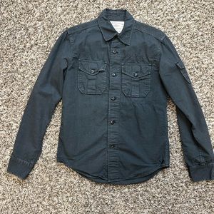 American Eagle Men’s XS Vintage Fit Gray Button Up Long Sleeve Shirt